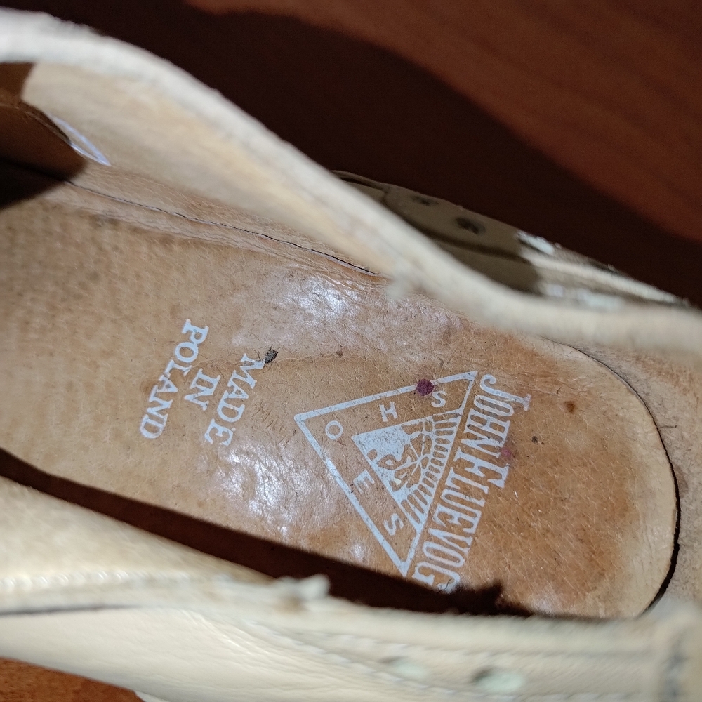 JOHN FLUEVOG Adrians : Alli 4-Buckle Mary Jane Brogue Wingtip Shoes US 7 Beige - Picture 11 of 16